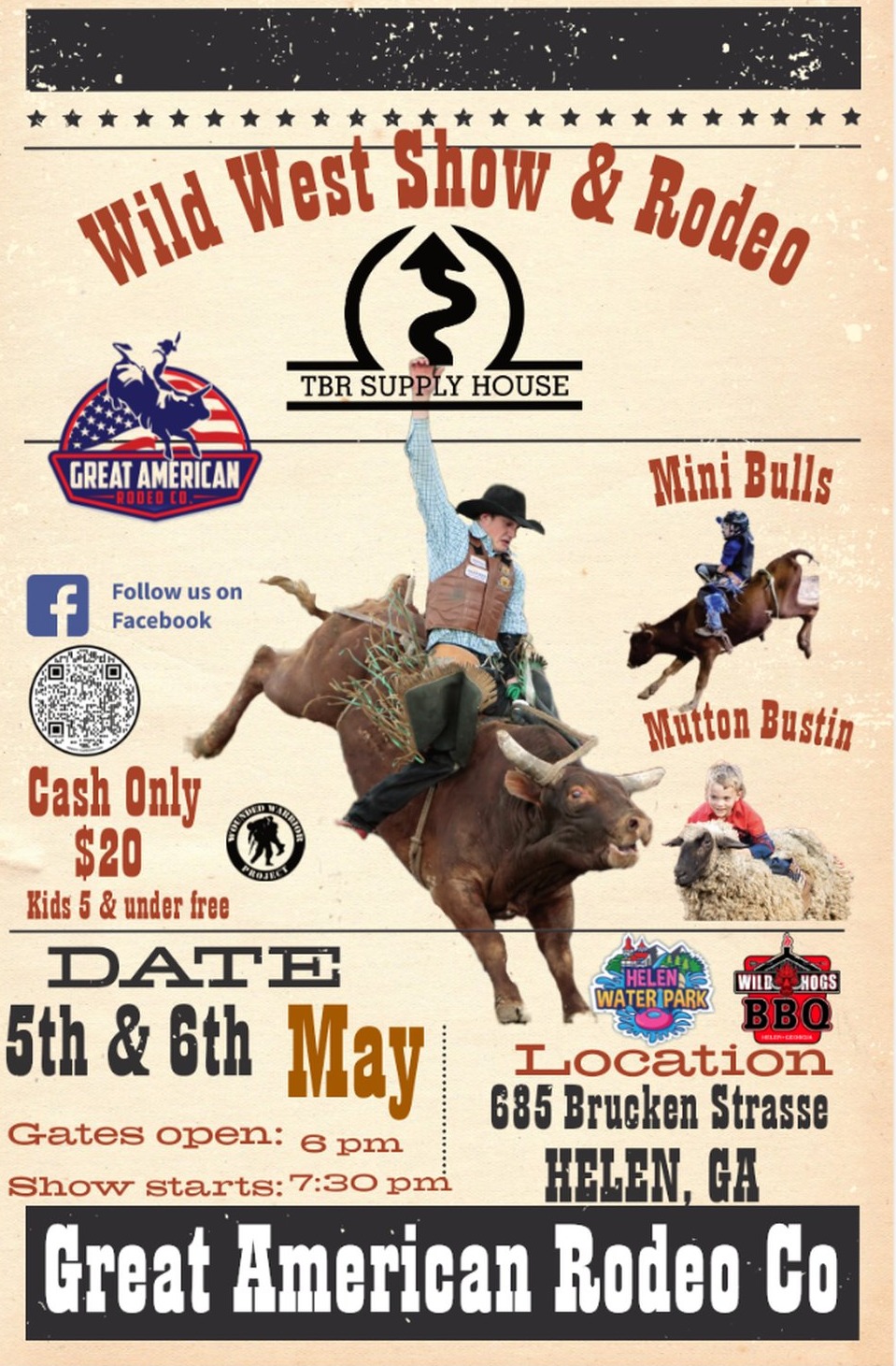 Wild west show rodeo graphic