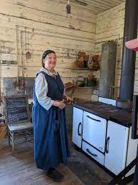 Women in rustic kitchen