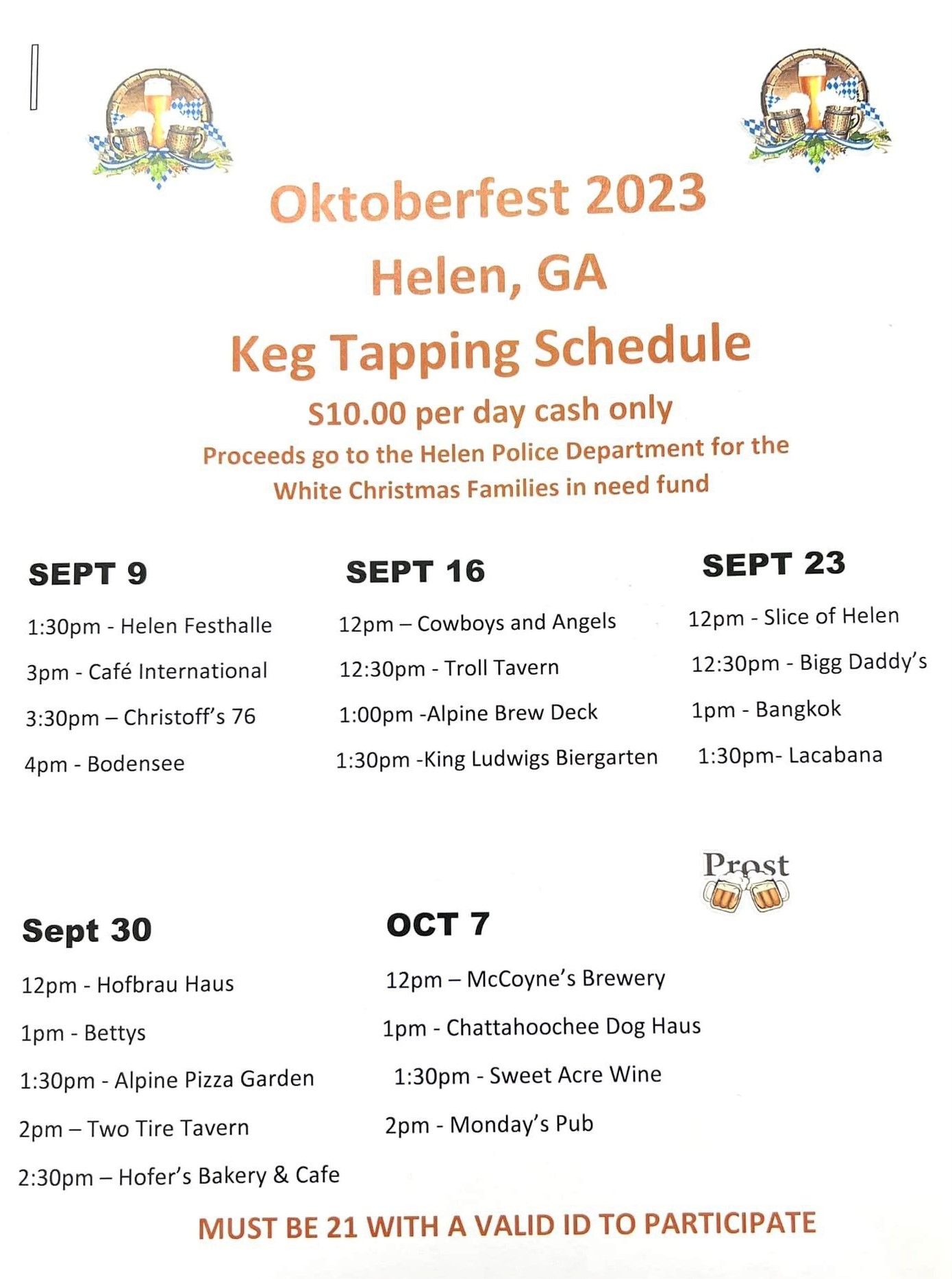 Octoberfest 2023 calendar