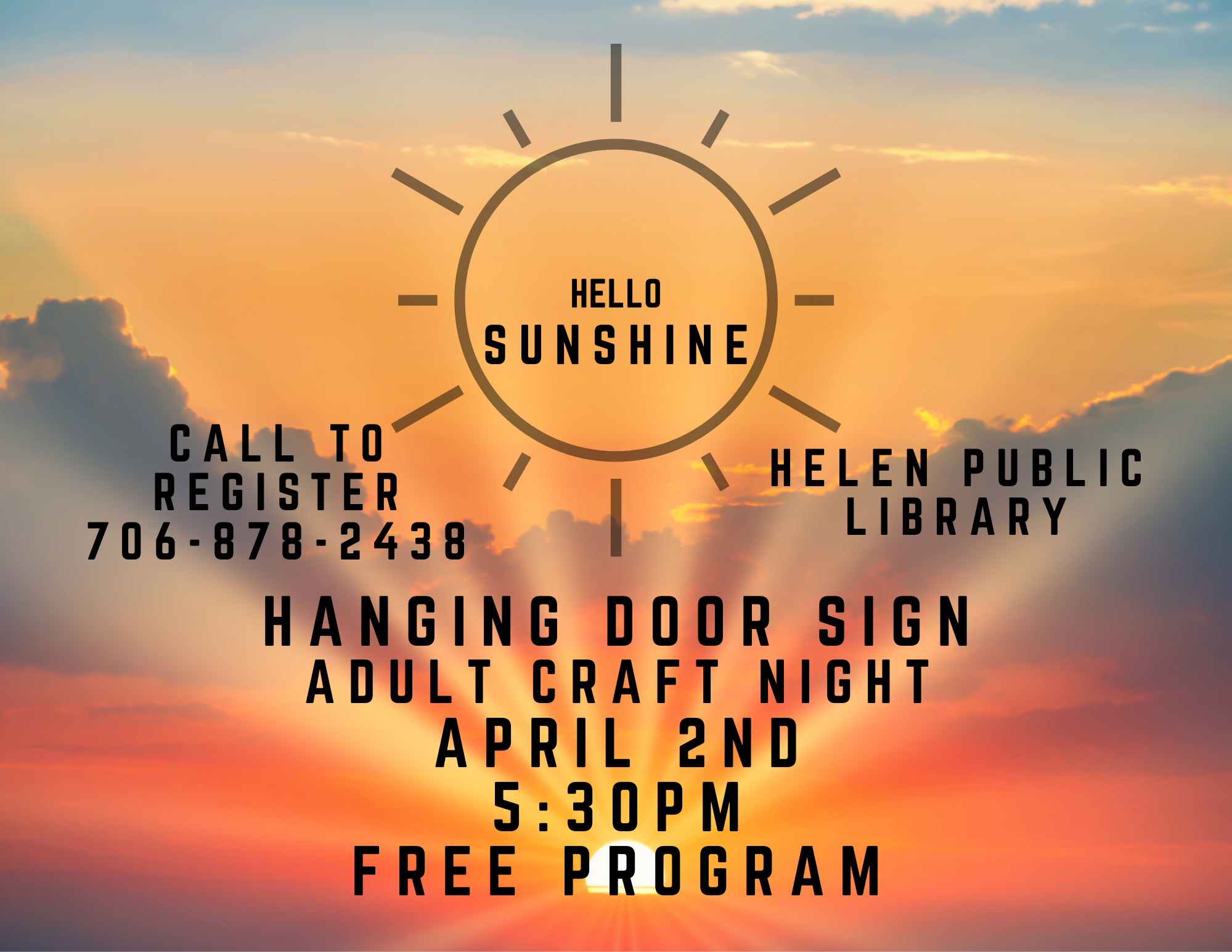 Hello Sunshine Plaque April (1)