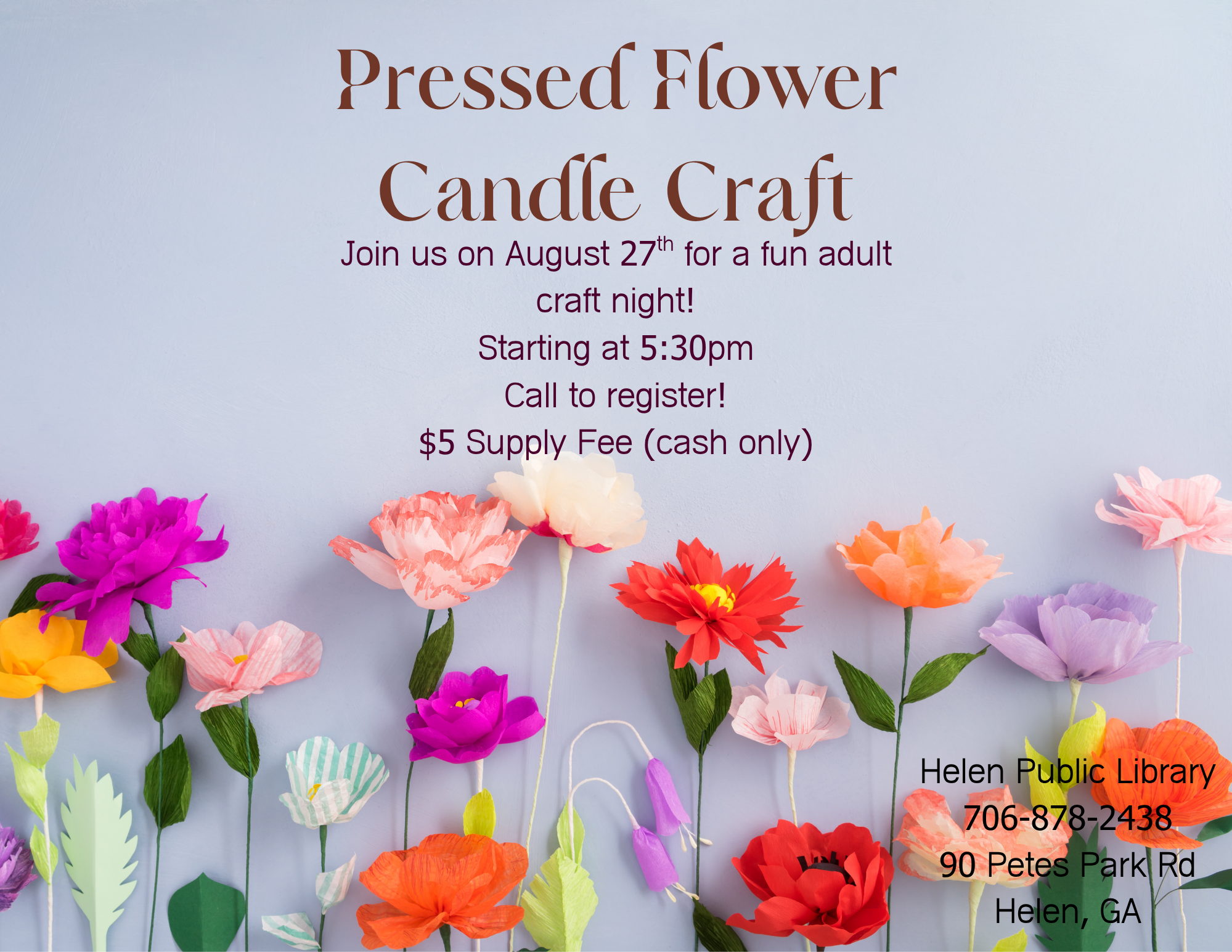 August Pressed Flower Candle Craft (1)