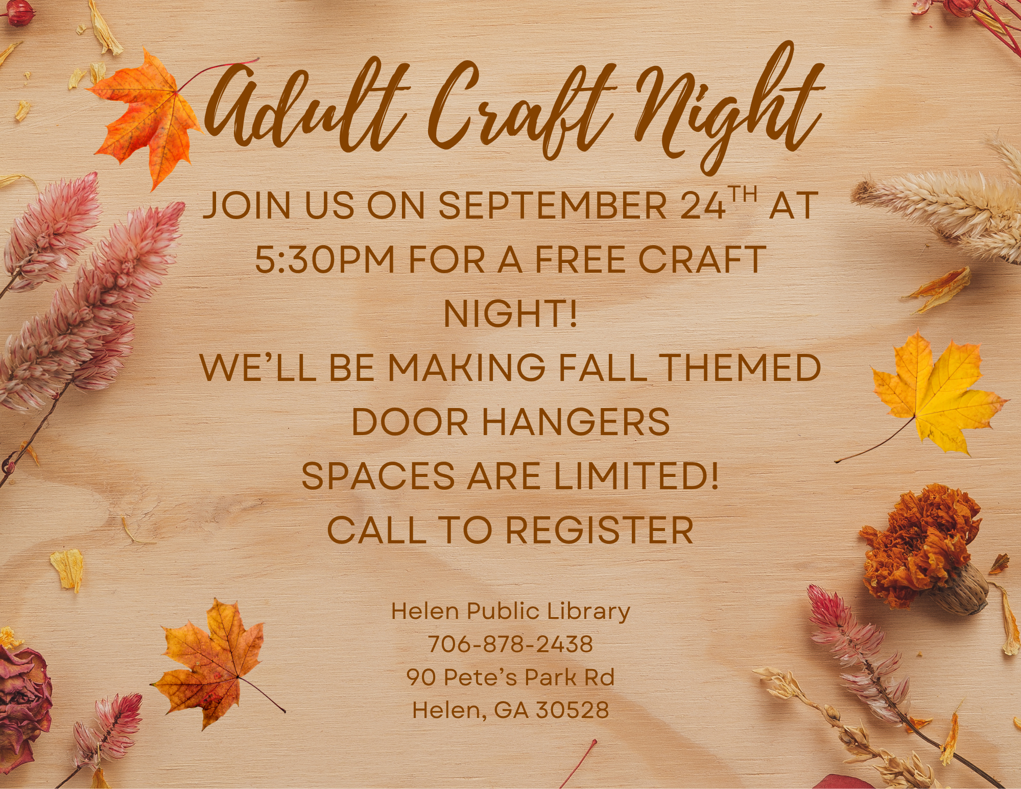 September Adult Craft Night – Copy
