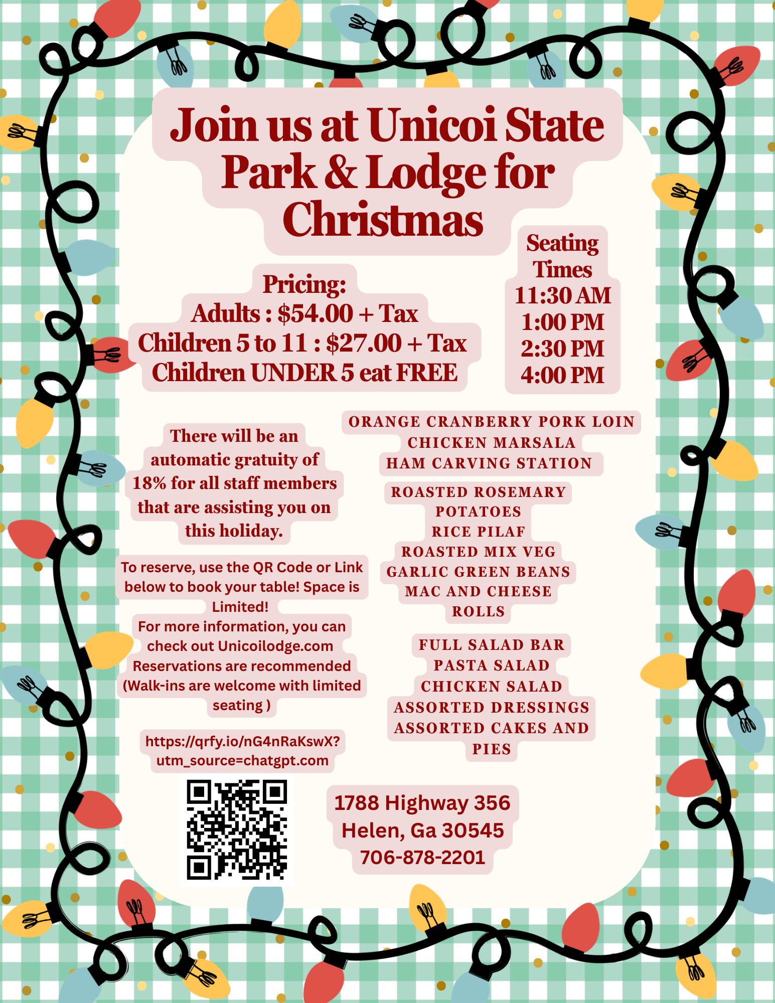 Join us at Unicoi State Park Lodge for Christmas revamp